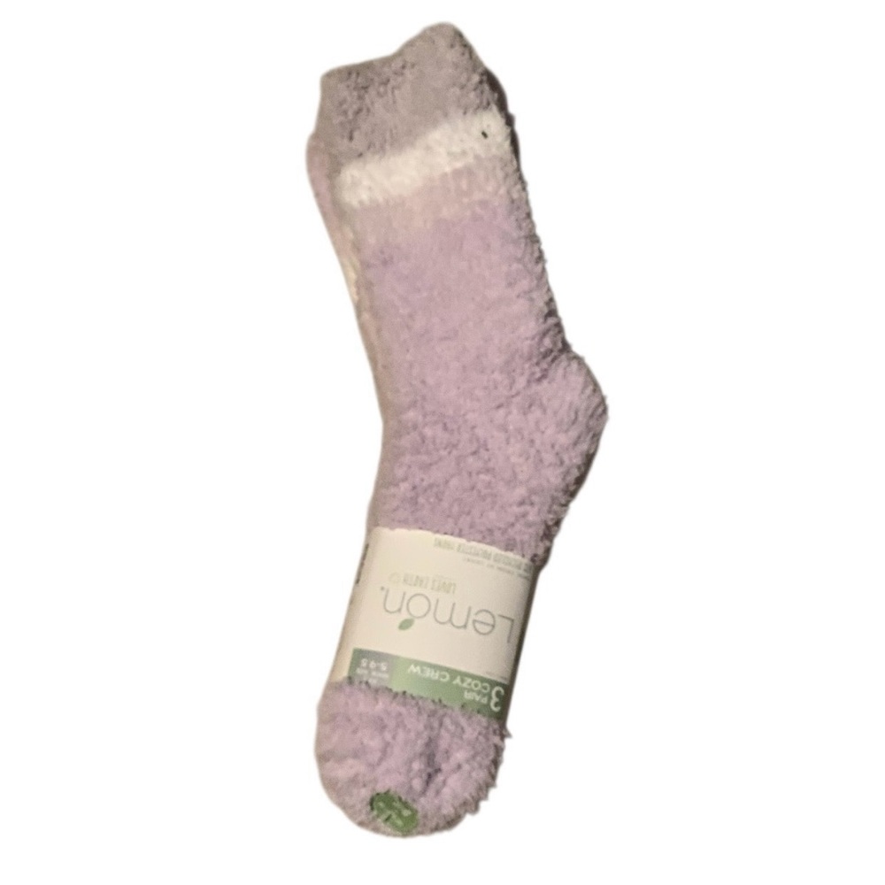 Lemon Soft Lavender Cozy Socks